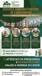 CORSO DI FORMAZIONE INIZIALE PER AMMINISTRATORE CONDOMINIALE